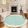 Modern Washable Living Room Rug, Bordered Printed Rug with Non-Slip Backing, Low Pile Stain Resistant Indoor Rug for Bedroom - 3 of 4