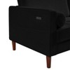 NicBex Couches for Living Room 82.51" Convertible Loveseat Sleeper Sofa Bed Fabric Sofa Couch with Adjustable Backrest and Storage Pockets, Black - 2 of 4