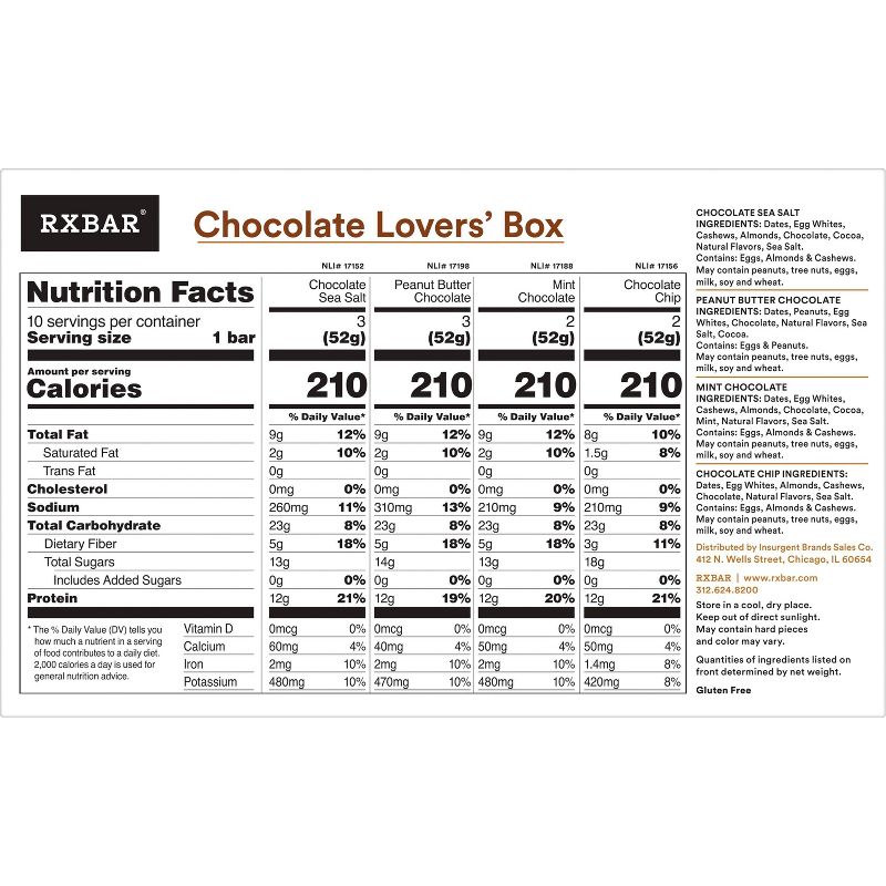 RXBAR Chocolate Lover&#39;s Variety Pack - 18.3oz/10ct, 4 of 7