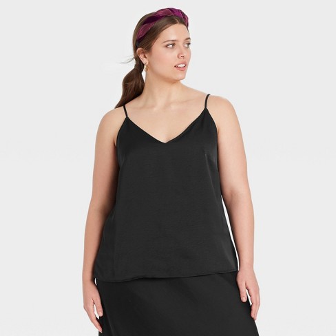Women's Cami - A New Day™ Black 4x : Target