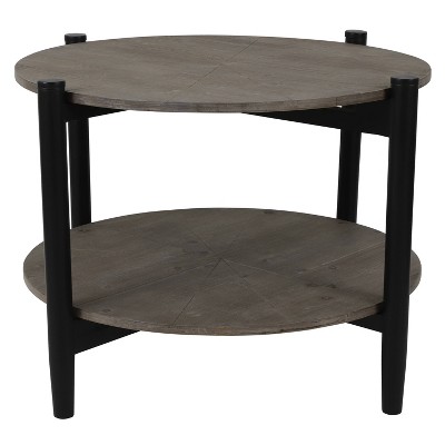 Tonya Round Coffee Table Wood - Décor Therapy