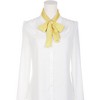 INSPIRE CHIC Women's Solid Contrast Color Pleated Long Satin Neck Scarves 49.2"x4.3" 1 Pc - 2 of 4