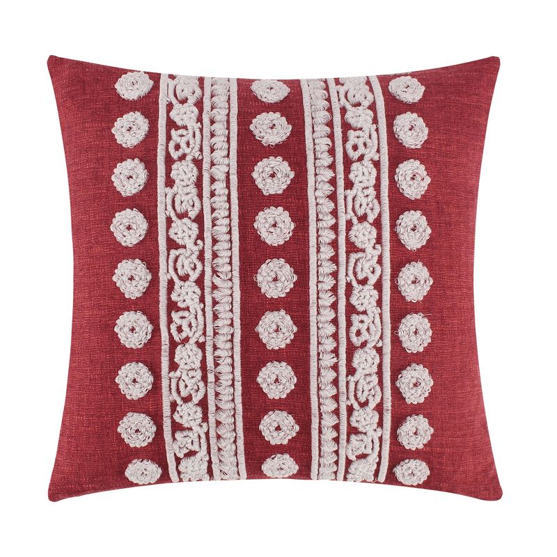 Khotan Red Embroidered Red Pillow - Levtex Home, 1 of 4