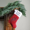 Northlight 19" Red with White Angel Pet Nice Kitty Christmas Stocking - 4 of 4