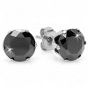 Steeltime Ladies stainless steel 8mm ball stud earrings - 2 of 4