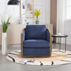 30.12'' Corduroy Fabric 360° Swivel Barrel Accent Sofa Chair with High-Density Foam Cushion, Ergonomic Backrest and Sturdy Metal Base - 2 of 4