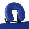 vidaXL Blue Foldable Massage Table 2 Zones with Aluminum Frame - 3 of 4