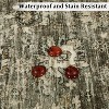 8x10 Area Rug, Vintage Low Pile Distressed Carpet, Non-Slip, Stain-Resistant, Fade-Resistant, Machine Washable, Dining/Living/Bistro/Bedroom, Brown - 4 of 4