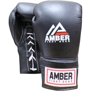 Professional Lace-Up All Leather Boxing Gloves - Top Grain Leather, Lightweight Padding for Speed Bags - 1 of 1