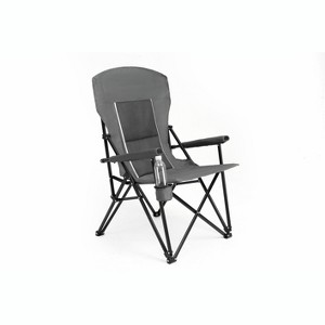 Gulches High Back Heavy Duty Lawn Chair (Grey) ¨C 250LBS Capacity, Oversized Wide Design with Cup Holder, Portable Collapsible,Breathable Fabric - 1 of 4