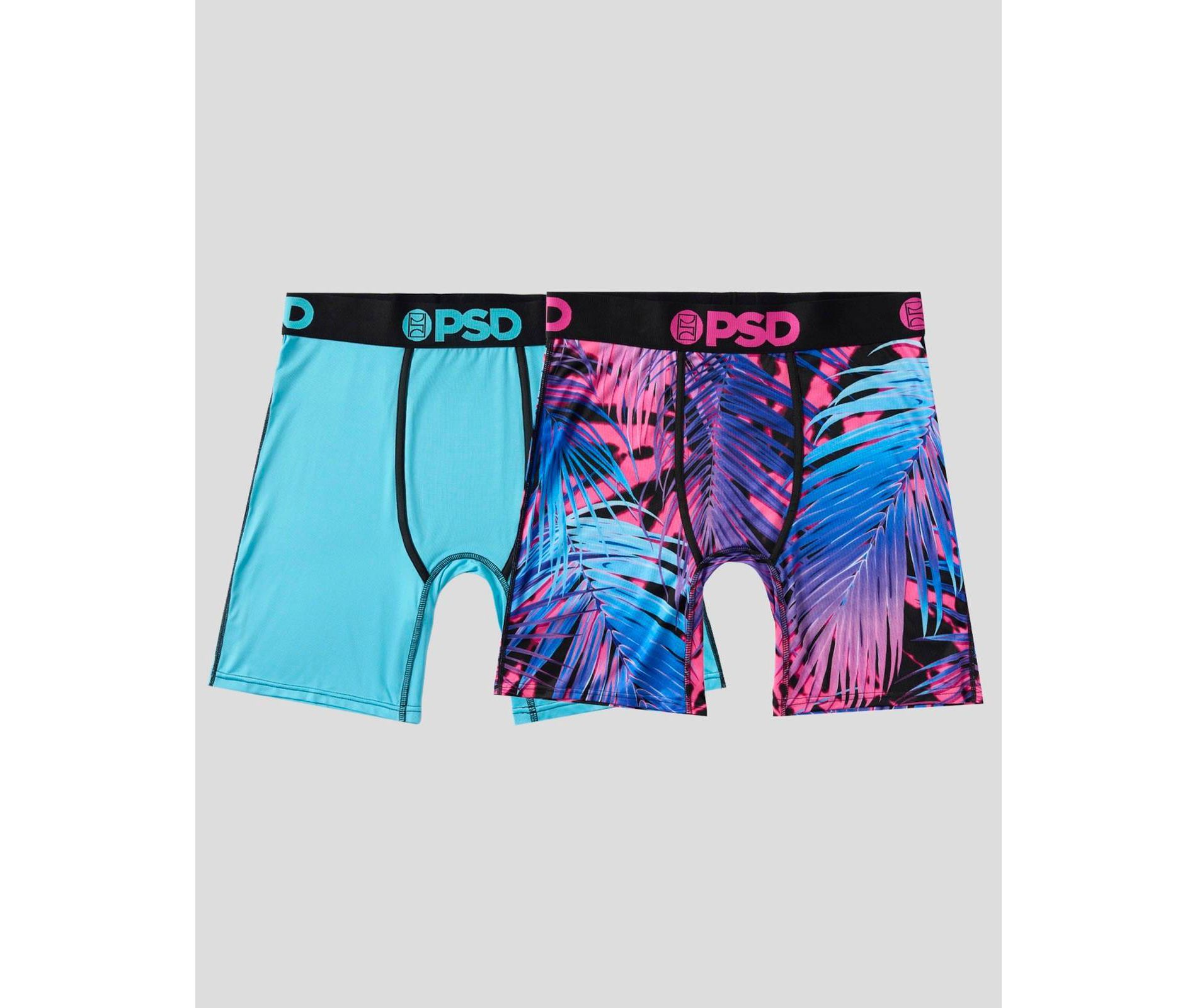 PSD Men's Palm Vice Print Briefs 2pk - Palm Vice/Blue M