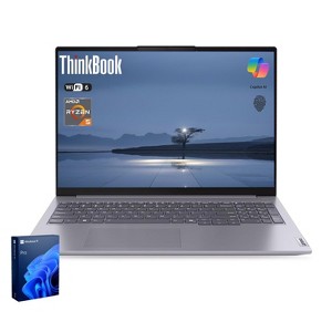 Lenovo ThinkBook 16 Gen 7, 16" FHD+ Laptop, Ryzen 5 7533HS, Radeon Graphics, 64GB DDR5, 2TB SSD, Wi-Fi 6, Windows 11 Pro, Grey - 1 of 4