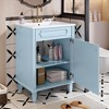 Vynxaria 24'' Bathroom Vanity with Ceramic Sink Combo, Modern Freestanding Storage Cabinet with Height Adjustable Shelf, Soft Closing Doors - 3 of 4