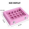 Jewelry Box 24 Grid Jewelry Ring Display Organiser Box Tray Holder Earrings Storage Case - 2 of 4