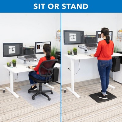 ElevatePro White Electric Adjustable Sit/Stand Desk with Touchscreen Control
