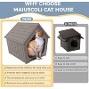 Decksplore Cat House for Outdoor Indoor Weatherproof Cat Shelters for Small Outdoor Shelter - 3 of 4