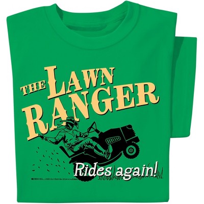 Collections Etc Lawn Ranger Funny Novelty T-Shirt XX-Large Women Graphic Tee Green