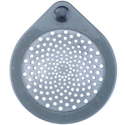 SlipX Solutions Gray Hydro Flow Hair Catcher Keeps Hair Out of Tub & Shower Drains to Prevent Clogs Fits Open Drains, No Tools Required, Stylish Design Venturi 13101-1