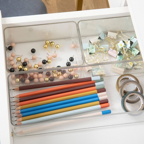 Martha Stewart Brody Plastic Storage Organizer Bins With Lid 2 H x
