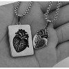 Anatomical Heart Necklace - Hip Hop Couple Pendant Set for Men & Women - 3 of 4