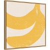 22" x 22" Graphic Banana Fruit II by Moira Hershey Framed Canvas Wall Art Print - Amanti Art: Modern Decor, Polystyrene Frame - 2 of 4