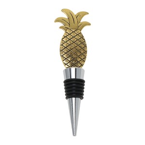 Unique Bargains Pineapple Stopper Aluminum Alloy TPE Gold Tone Black Silver Tone 4.88"x2.44"x0.79" 1 Pc - 1 of 3