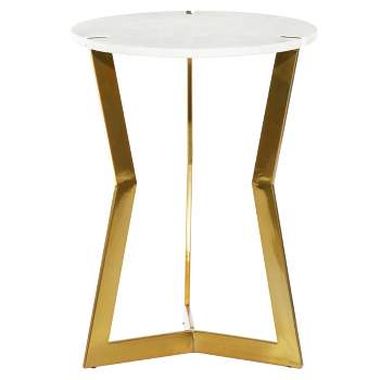 Contemporary Marble Accent Table Gold - Venus Williams Collection