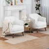 DYHOME Mid-Century Modern Accent Chair, Tufted Upholstered Armchair for Living Room, Bedroom, Set of 2 - 2 of 4