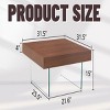 GlasFlength Square Coffee Table, Modern and Stylish Design, Suitable for Living Room, Patio, Bedroom, Brown, 31.5" * 31.5" * 15" - 4 of 4