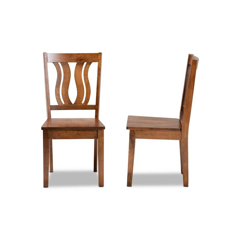 2pc Fenton Wood Dining Chair Set - Baxton Studio, 4 of 9
