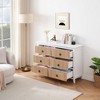 6 Drawer Dresser for Bedroom, Dresser with Wave Fluted Design, Spacious Wooden Storage Chest, Suitable for Bedroom, Living Room, Hallway - 2 of 4