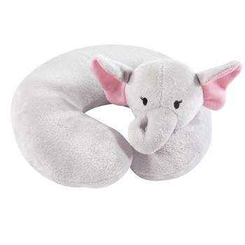 Hudson Baby Infant and Toddler Girl Neck Pillow, Pretty Elephant, One Size