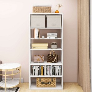 LivelyLodge Wall Mounted or Freestanding Wood Closet Shelves  - White - 1 of 4