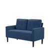 51.2" Loveseat for Small Spaces, Modern Linen Blend Sofa with Ergonomic Back & Removable Cushions, 51.2"x28"x33.9"H - 4 of 4