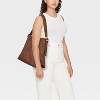 Slouchy Bucket Shoulder Bucket Bag - Universal Thread™ Brown: Adjustable Strap, Magnetic Closure, Softside Design - 2 of 4