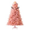 Treetopia Luxe La Vie En Rose 6 Foot Artificial Prelit Full Bodied Christmas Tree Holiday Decoration with White LED Lights, Premium Stand & Foot Pedal - 2 of 4