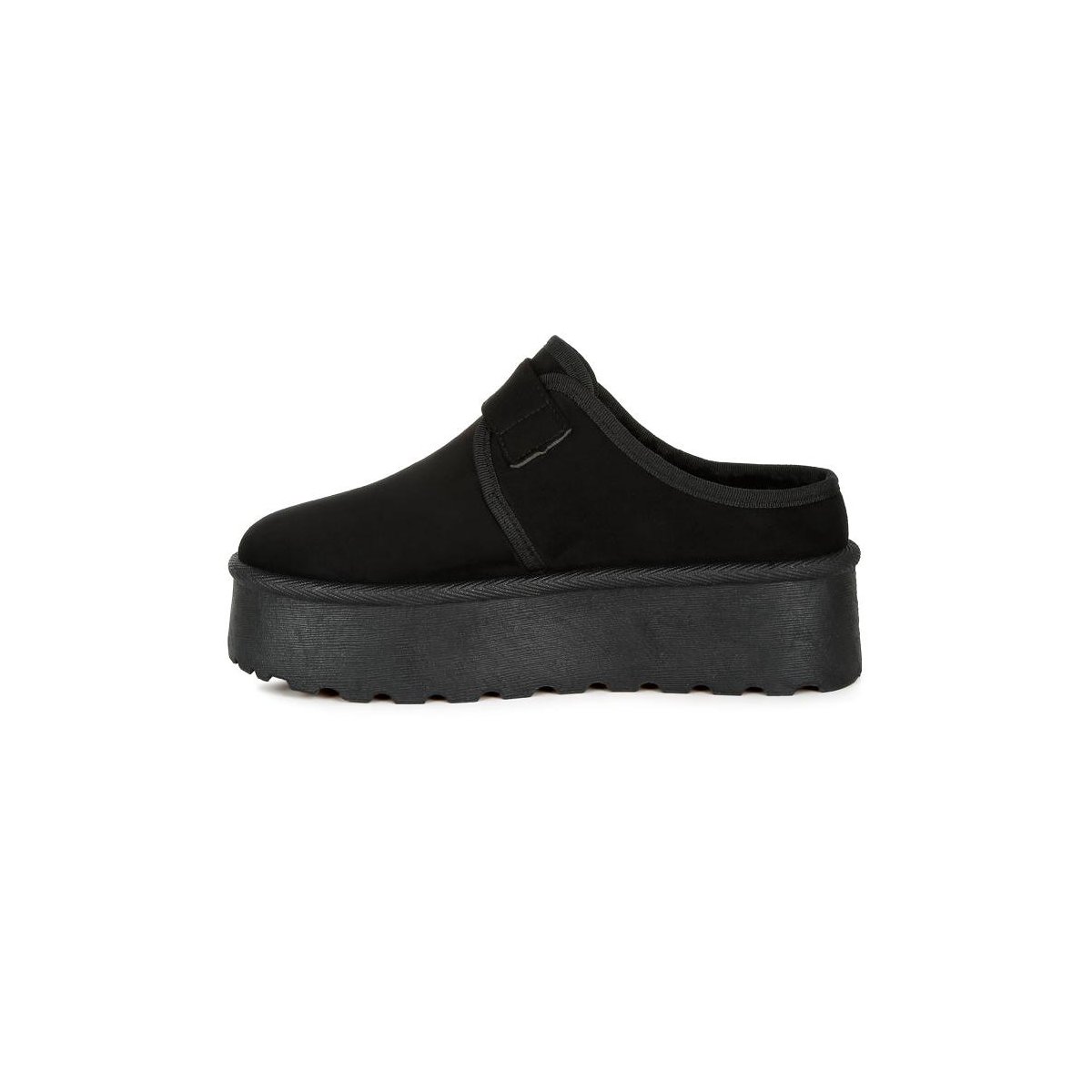 Обувь London Rag Womens Mayfield Buckle Strap Fur Platform Classic Slip-On 8 — фото 4