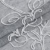 Dainty Home Stella 3D Floral Chenille Embroidered Linen Textured Shower Curtain - 3 of 4