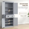 Aghana Digitals 72" Gray Freestanding Colonial Kitchen Storage Cabinet with 4 Doors, Drawer & 3 - 4 of 4