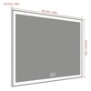 LED Bathroom Mirror 60x40 inch with Front and Backlight, 3 Colors Dimmable, Enhanced Anti-Fog Wall Mounted Lighted Vanity Mirror - 2 of 4