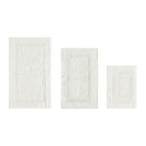 Lux Premium 100% Cotton  Ultra-Soft Tufted Solid Reversible 3 Piece Bath Rug Set, Water-Absorbent, Durable, Machine Washable Bathroom Rug - 1 of 4