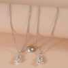 Dinosaur Couple Necklace Set - Matching Heart Pendant, Adjustable Chain, Gift for Valentine's/Birthday - 2 of 4
