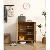 Vynxaria Elegant Rattan Mesh Double-Door Shoe Storage Cabinet - 29.5 Inches - 4 of 4