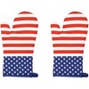 Northlight Stars and Stripes Americana Oven Mitts - 13.75" - Red and Blue - Set of 2 - 4 of 4