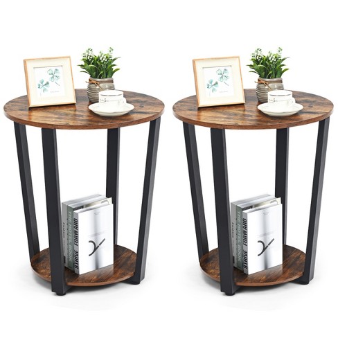 Costway Tall End Table Coffee Stand Night Side Nightstand Accent Furniture  : Target