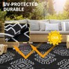 8 x 10 ft Plastic Black and White Rectangular Beach Front Porches Patio Picnic RV Camping Garage Outdoor Bohemia Area Rug - 4 of 4