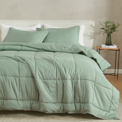 Solid Reversible Comforter and Sham Set - Great Bay Home