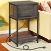 VASAGLE End Table with Charging Station, 3-Tier Side Table with USB Ports and Outlets Nightstand - 2 of 4
