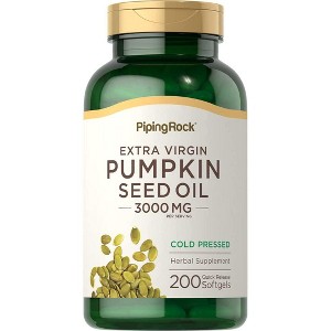 Piping Rock Pumpkin Seed Oil 3000mg | 200 Softgels - 1 of 2
