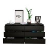 Okak Modern Elegant Bedroom Dresser Nightstand with 6 Double Drawers Ample Storage Chest Cabinet for Living Room Hallway Entryway - 4 of 4